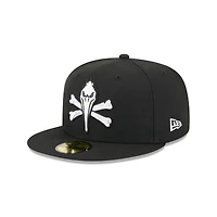 Casquette ajustée 59FIFTY pour homme New Era Black Myrtle Beach Pelicans Theme Nights