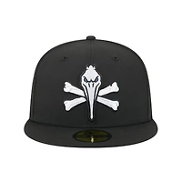 Men's New Era  Black Myrtle Beach Pelicans Theme Nights 59FIFTY Fitted Hat