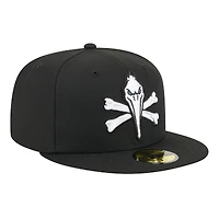 Men's New Era  Black Myrtle Beach Pelicans Theme Nights 59FIFTY Fitted Hat