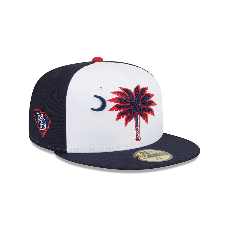 Men's New Era Navy Myrtle Beach Pelicans Theme Nights 59FIFTY Fitted Hat