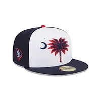 Men's New Era Navy Myrtle Beach Pelicans Theme Nights 59FIFTY Fitted Hat