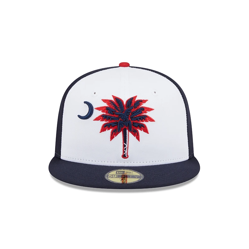 Men's New Era Navy Myrtle Beach Pelicans Theme Nights 59FIFTY Fitted Hat