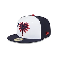 Men's New Era Navy Myrtle Beach Pelicans Theme Nights 59FIFTY Fitted Hat