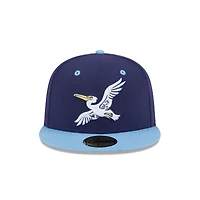 Casquette ajustée 59FIFTY bleu marine New Era Myrtle Beach Pelicans Theme Nights pour homme
