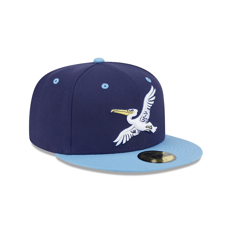 Casquette ajustée 59FIFTY bleu marine New Era Myrtle Beach Pelicans Theme Nights pour homme