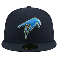 Men's New Era  Navy Myrtle Beach Pelicans Theme Nights 59FIFTY Fitted Hat