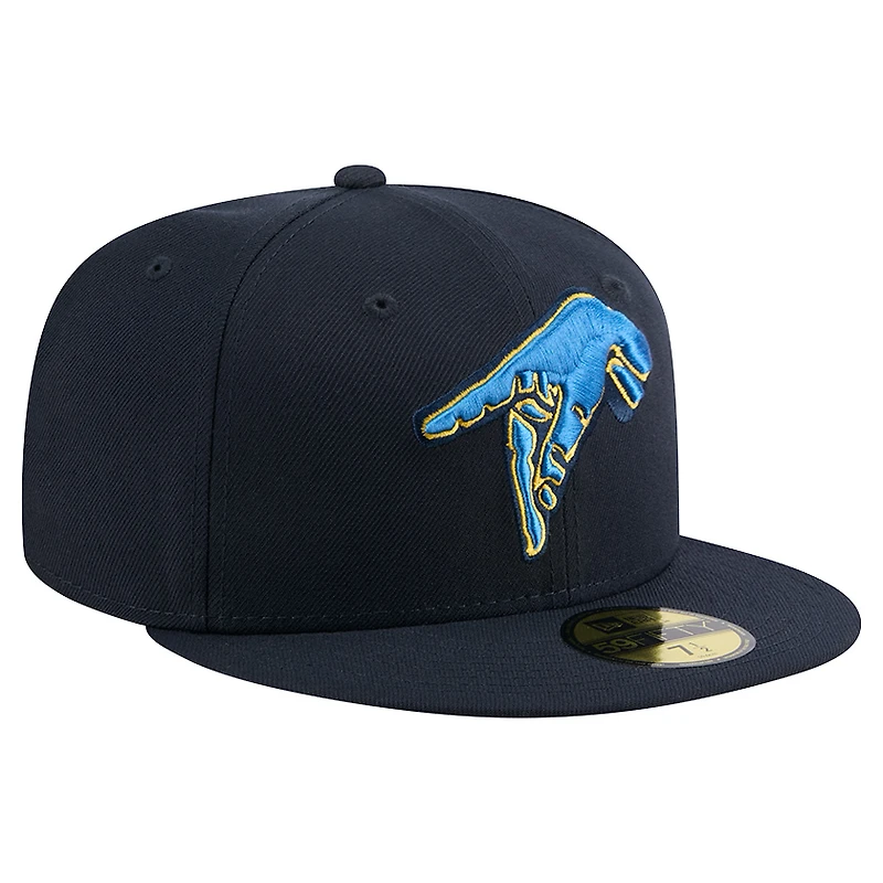 Men's New Era  Navy Myrtle Beach Pelicans Theme Nights 59FIFTY Fitted Hat