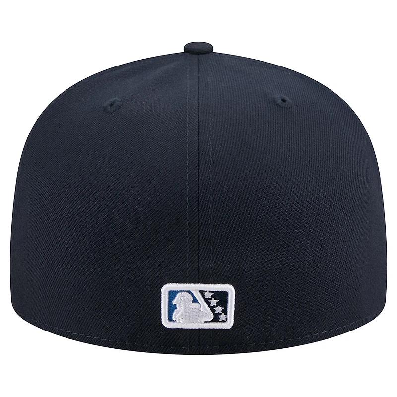 Men's New Era  Navy Myrtle Beach Pelicans Theme Nights 59FIFTY Fitted Hat