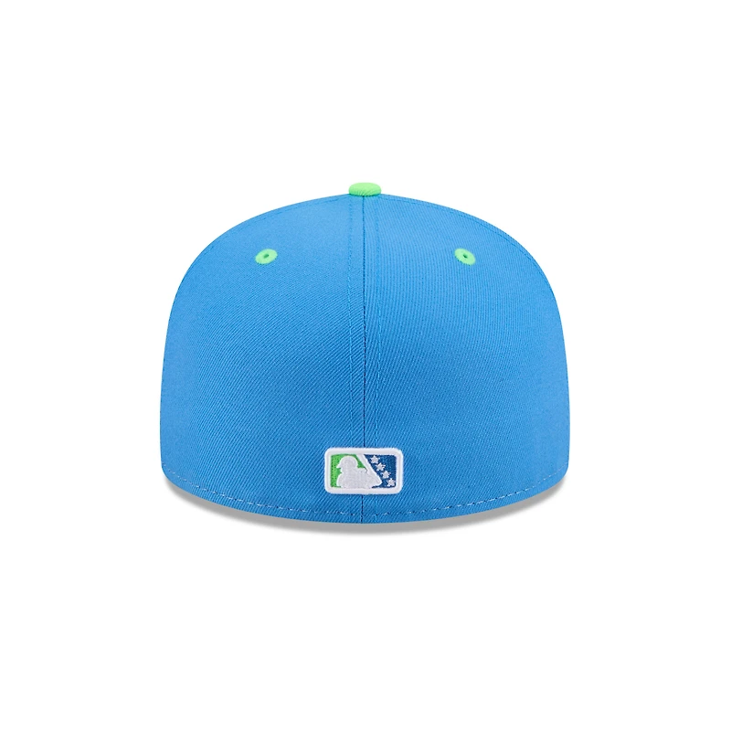 Casquette ajustée 59FIFTY New Era White Myrtle Beach Pelicans pour homme