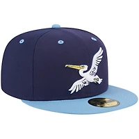 Casquette ajustée 59FIFTY pour homme bleu marine Myrtle Beach Pelicans Theme Nights City New Era