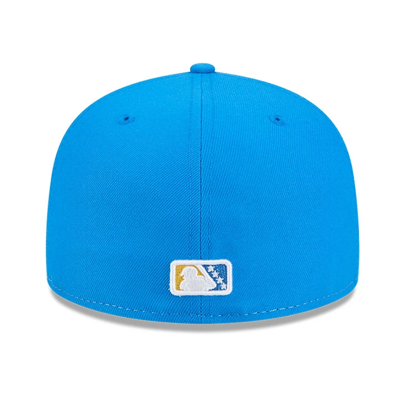 Casquette ajustée New Era 59FIFTY pour homme, blanche et bleue, Myrtle Beach Pelicans 2026 Copa De La Diversion