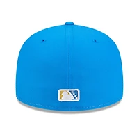 Casquette ajustée New Era 59FIFTY pour homme, blanche et bleue, Myrtle Beach Pelicans 2026 Copa De La Diversion