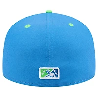 Casquette ajustée New Era White Myrtle Beach Pelicans Theme Night Pelisaurus Rex 59FIFTY pour hommes