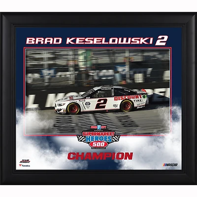 Collage encadré de Brad Keselowski 15" x 17" Champion 2020 des Food City Supermarket Heroes 500