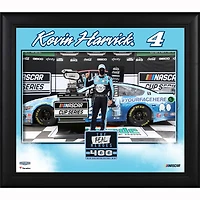 Collage encadré 15" x 17" de Kevin Harvick, champion 2020 The Real Heroes 400