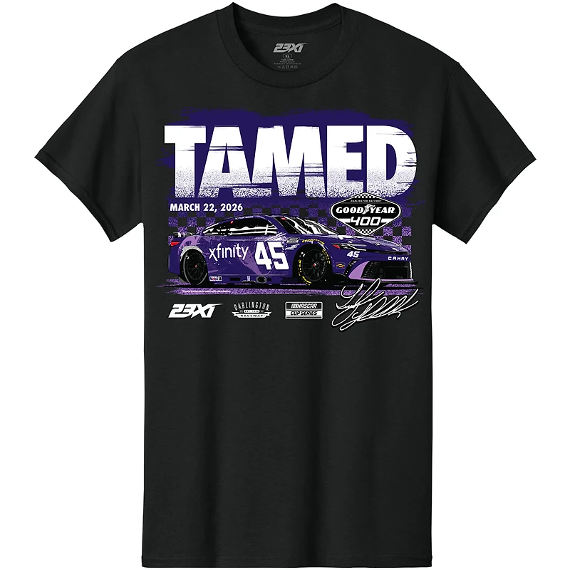 Men's 23XI Racing Black Tyler Reddick 2026 Goodyear 400 Race Winner T-Shirt