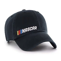 Men's '47  Black NASCAR Low Down Script Clean Up Adjustable Hat