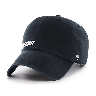 Men's '47 Black NASCAR Low Down Script Clean Up Adjustable Hat