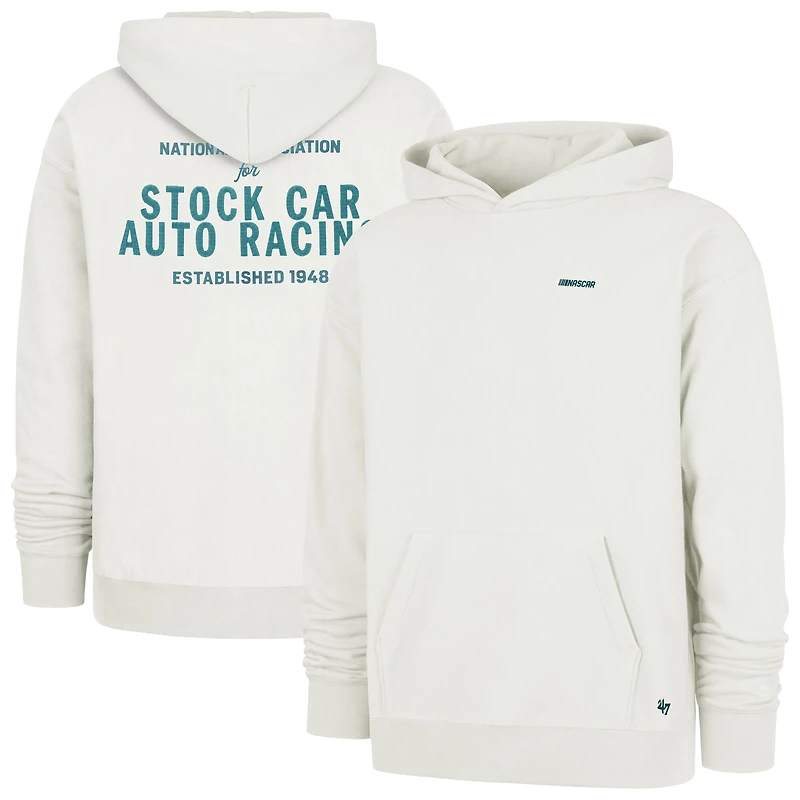 Sweat à capuche pour homme « 47 Cream NASCAR Logo Leon Foundation »