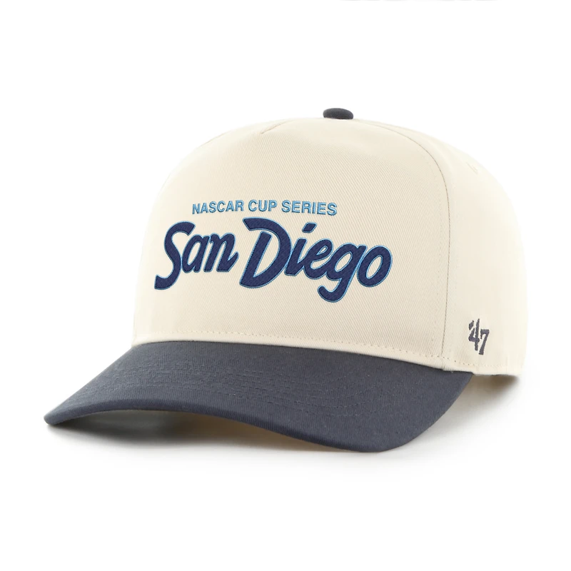 Casquette ajustable basique NASCAR San Diego Weekend Crosstown pour homme, modèle 47, couleur naturelle/marine