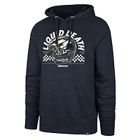 Men's '47  Navy NASCAR Liquid Death Imprint Headline Pullover Hoodie
