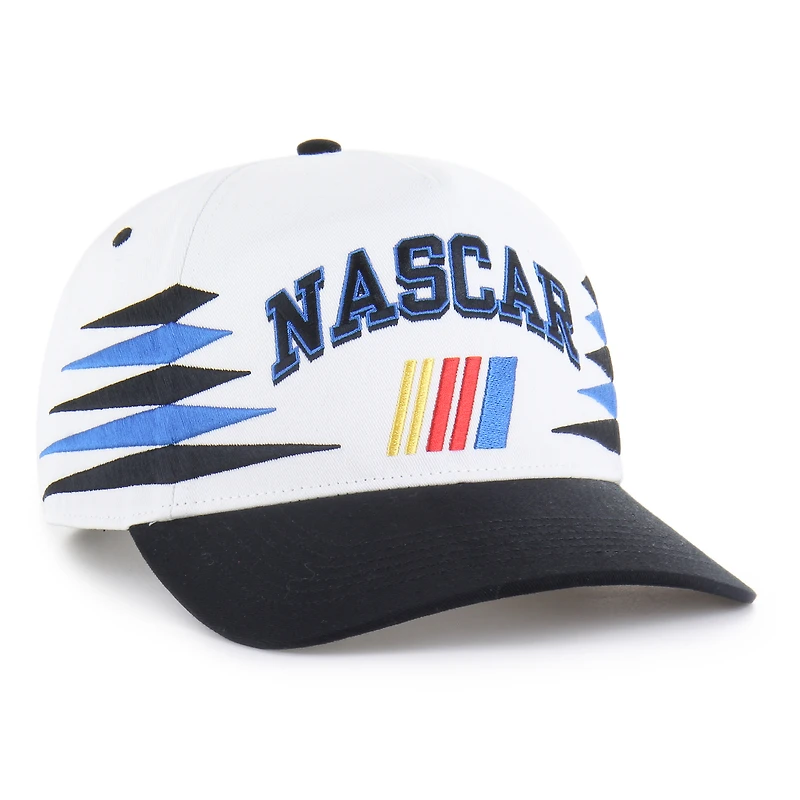 Men's '47 White/Black NASCAR Diamond Cut Hitch Adjustable Hat