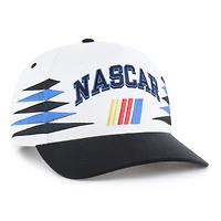 Men's '47 White/Black NASCAR Diamond Cut Hitch Adjustable Hat