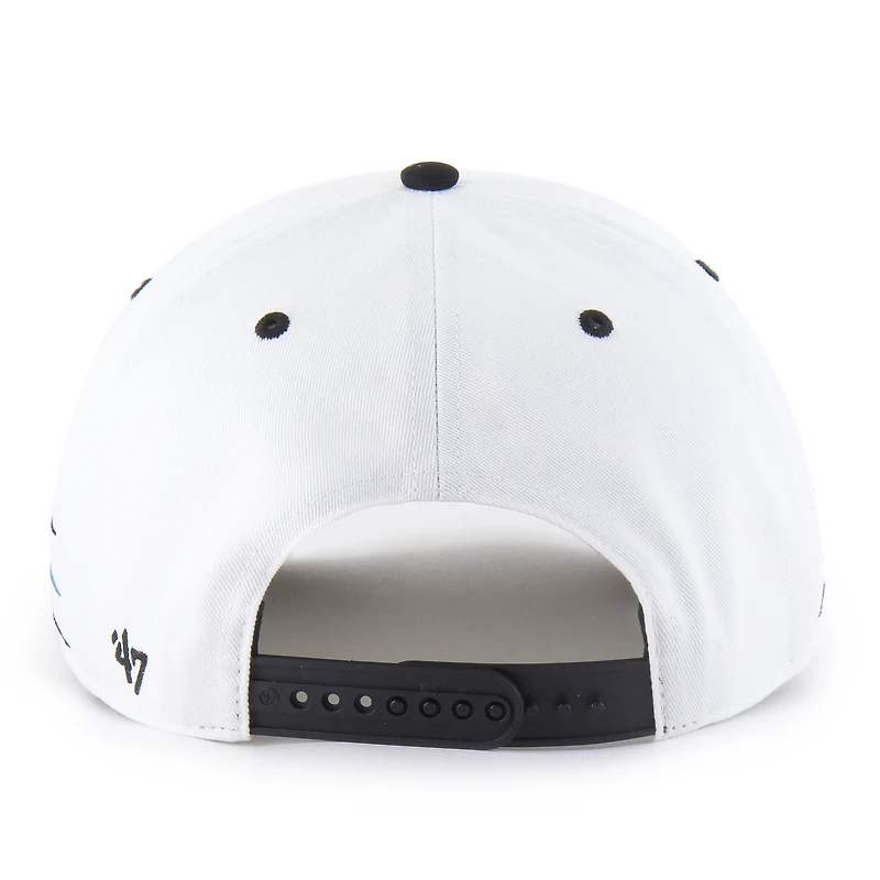 Men's '47 White/Black NASCAR Diamond Cut Hitch Adjustable Hat
