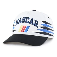 Men's '47 White/Black NASCAR Diamond Cut Hitch Adjustable Hat
