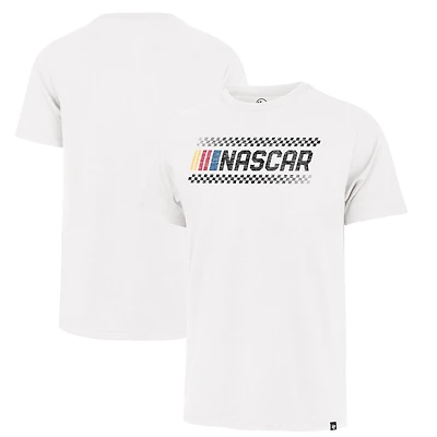 Men's '47  White NASCAR Checkered Prime Franklin T-Shirt