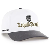 Casquette ajustable bicolore NASCAR Liquid Death Triple Hit pour homme, modèle blanc « 47 »