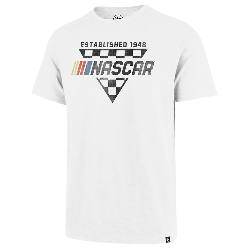 T-shirt blanc NASCAR Tri-Check Scrum '47 pour hommes