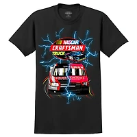 Men's Black NASCAR Craftsmen Truck Series Lightning Tri-Blend T-Shirt