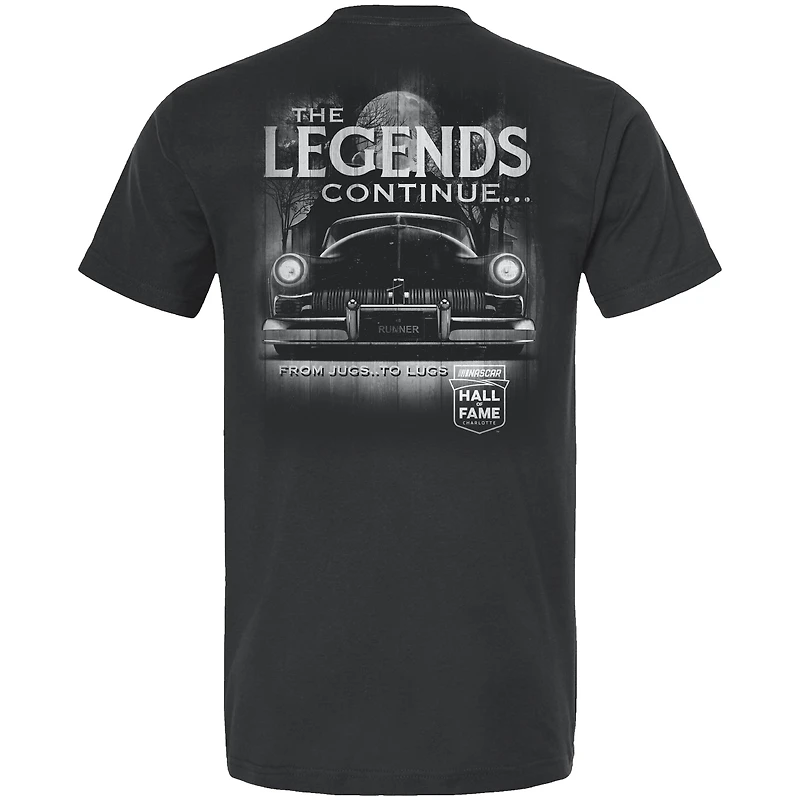Men's Checkered Flag Black NASCAR Hall of Fame Legends Retro T-Shirt