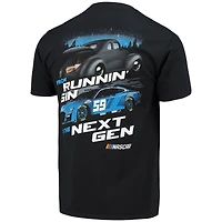 Men's Checkered Flag Black NASCAR Next Gen 2-Spot T-Shirt