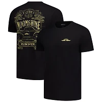 T-shirt noir a carreaux NASCAR 2-Spot Moonshine Lightning Bottle pour homme