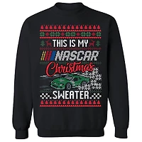 Men's Checkered Flag Sports Black NASCAR Ugly Holiday Sweater