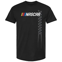 Men's Checkered Flag Sports Black Race Day T-Shirt