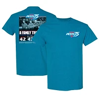 T-shirt à damier pour hommes, sport, bleu, NASCAR, 75 ans de course, Petty Family Tradition