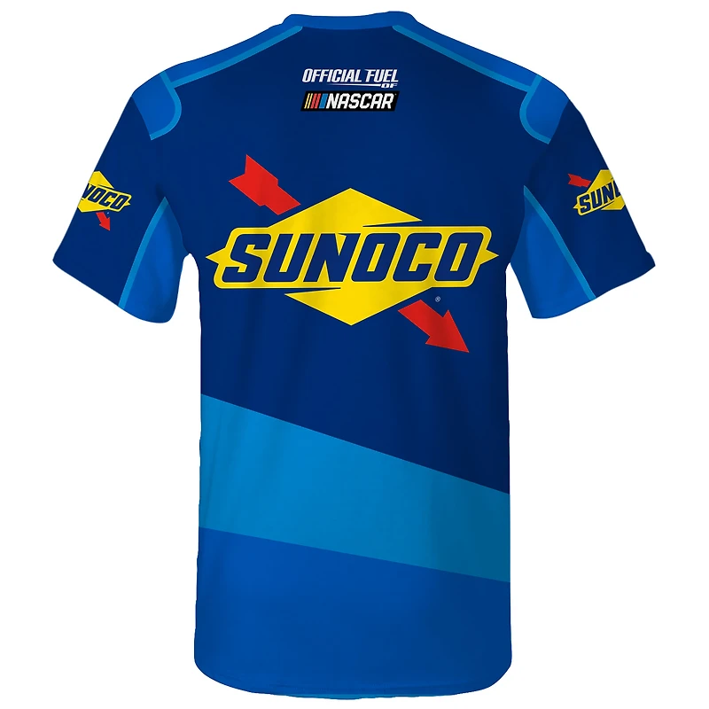 T-shirt bleu à damier pour homme, NASCAR Sunoco Legend Uniform