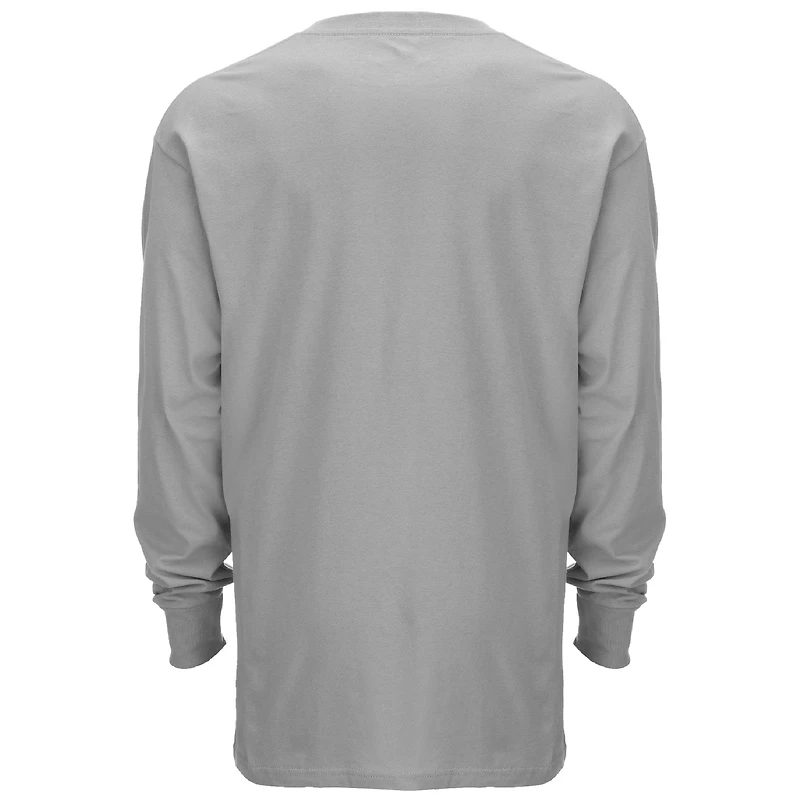 T-shirt à manches longues pour hommes, drapeau damier, sport, gris chiné, NASCAR Craftsman Truck Series