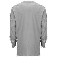 T-shirt à manches longues pour hommes, drapeau damier, sport, gris chiné, NASCAR Craftsman Truck Series