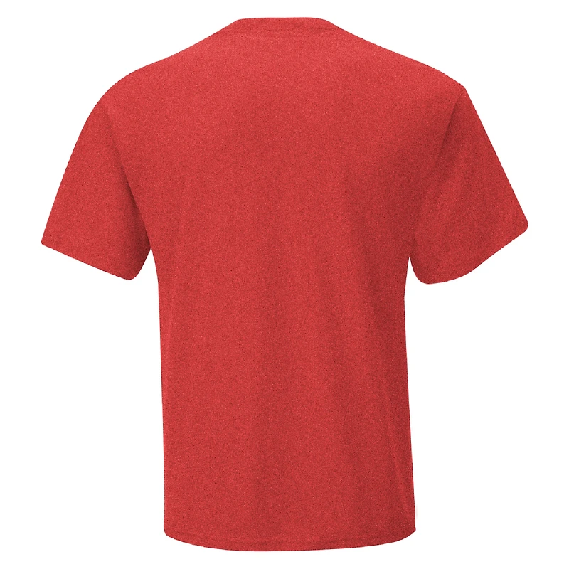 T-shirt de course NASCAR rouge chiné pour hommes, drapeau à damier