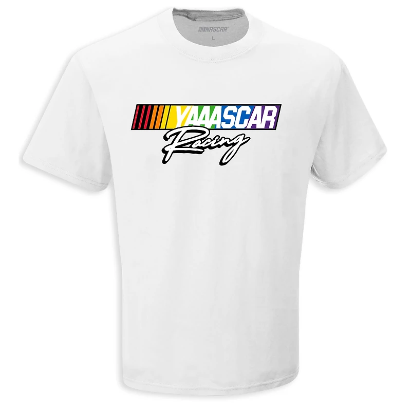 Men's Checkered Flag Sports  White NASCAR Racing T-Shirt