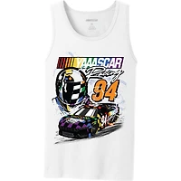 Men's Checkered Flag Sports White NASCAR YAAASCAR Pride Tank Top