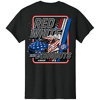 Men's Classic Ink Black NASCAR 250 Red, White & Burnouts T-Shirt