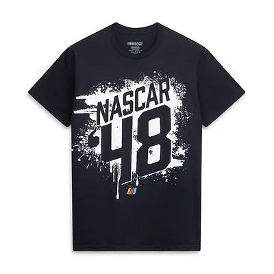 Men's Classic Ink  Black NASCAR Merchandise #48 Splash Graphic T-Shirt