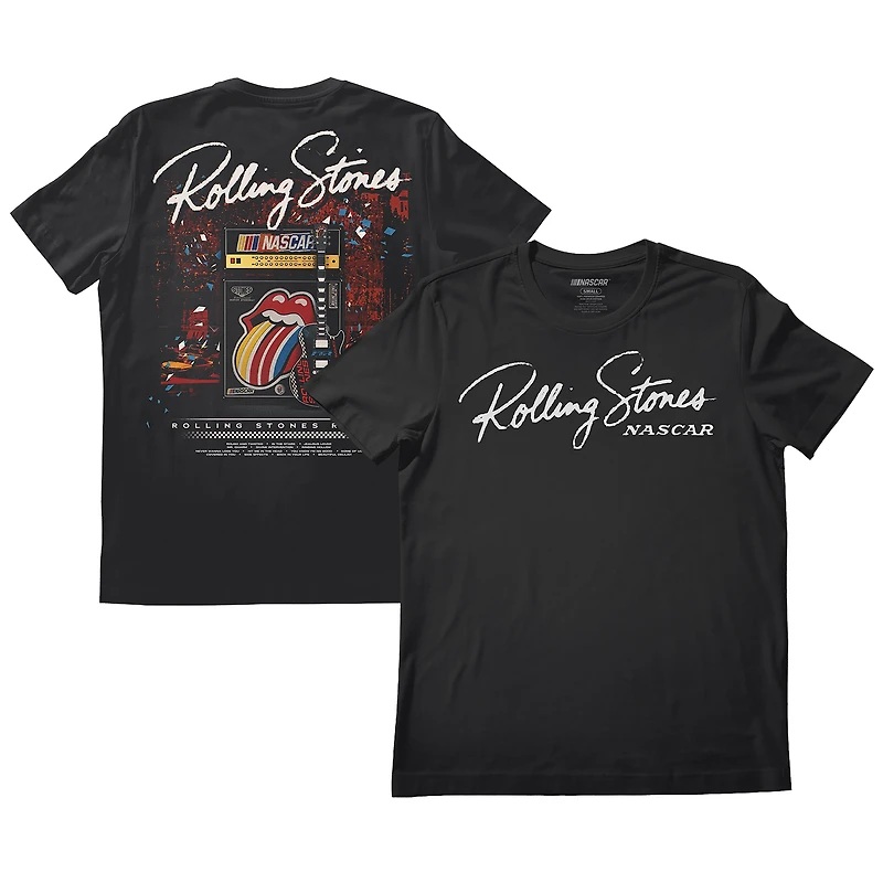 Men's Classic Ink Black Rolling Stones x NASCAR Guitar T-Shirt