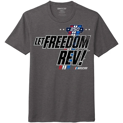 Men's Classic Ink  Heather Charcoal NASCAR Let Freedom Rev T-Shirt