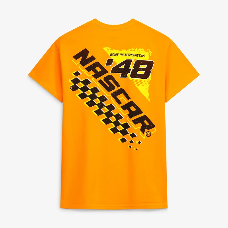 T-shirt classique pour homme NASCAR orange encre « Wakin' The Neighbors Since '48 »